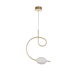 JS-GL-18978-1H - Matt Gold Metal Glass Ball Wall Light