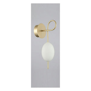 JS-GL-18978-1W - Matt Gold Metal & Glass Modern Wall Light