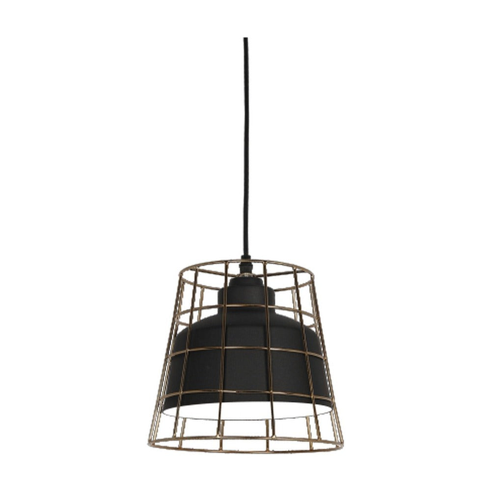 JS-GL-19071-1GD - BLACK & GOLD & WHITE Metal Hanging Light