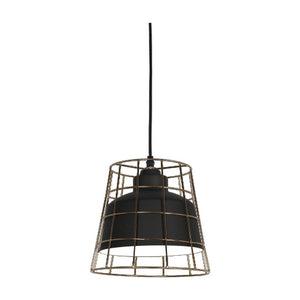 JS-GL-19071-1GD - BLACK & GOLD & WHITE Metal Hanging Light