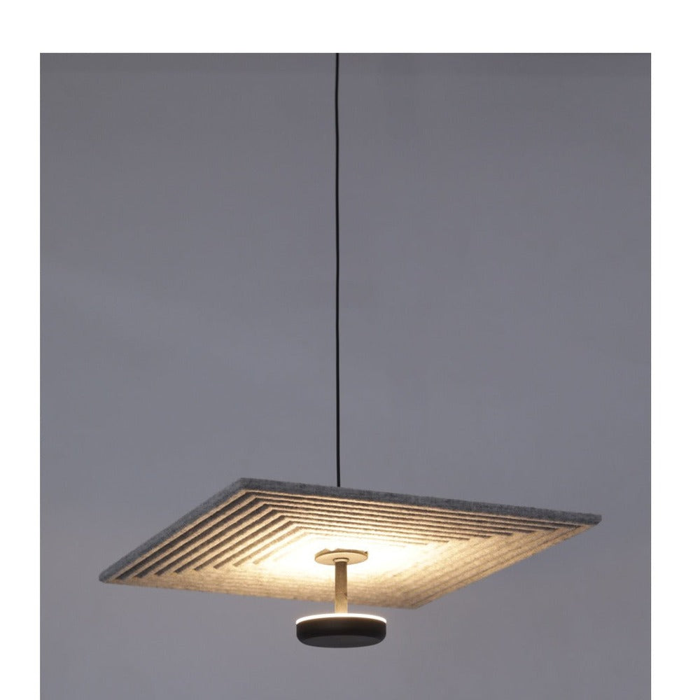 JS-GL-1924-H 300 - Black & Grey Metal & Acrylic & Acoustic Modern Hanging Light