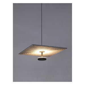 JS-GL-1924-H 300 - Black & Grey Metal & Acrylic & Acoustic Modern Hanging Light
