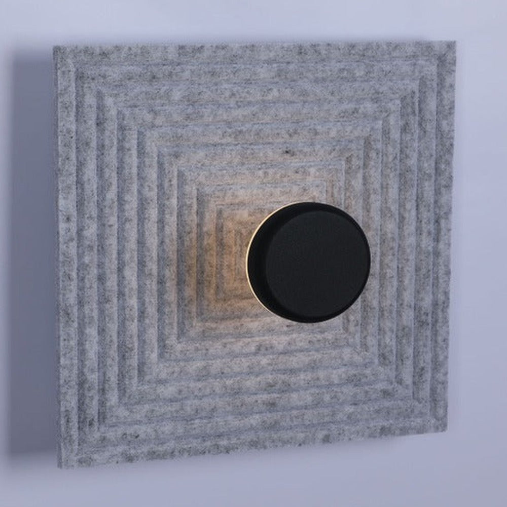 JS-GL-1924-W - Black & Grey Metal & Acrylic & Acoustic Modern Wall Light
