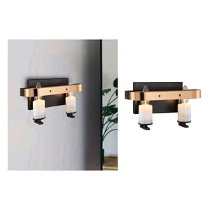 JS-GL-19313-2 - Antique Brass & Black Metal & Marble Modern Wall Light