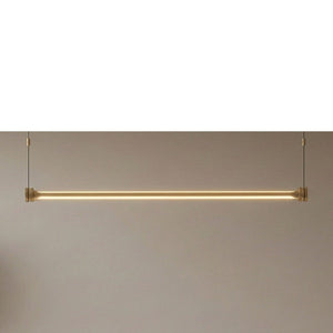 JS-GL-1961-1.2M - Antique Brass Metal & Glass Rectangular Hanging Light