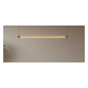 JS-GL-1961-1.2M - Antique Brass Metal & Glass Rectangular Hanging Light