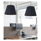 JS-GL-1996-GY - BLACK & GREY FELT FABRIC Cloth Shade Hanging Light