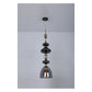 JS-GL-19993-A3 - Antique Brass & Gunblack & Black Metal Glass Hanging Light