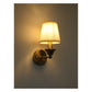 JS-GL-2001-1 - Antique Brass Metal & Fabric Shade Modern Wall Light