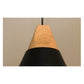 JS-GL-20021-1 - BLACK & WHITE WOOD Metal Hanging Light