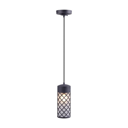 JS-GL-2006C-2 - Rustic Grey Glass Metal Hanging Light
