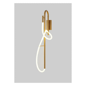 JS-GL-2013-1W - ANTIQUE BRASS METAL Silicon Rope Wall Light