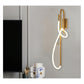 JS-GL-2013-1W - ANTIQUE BRASS METAL Silicon Rope Wall Light