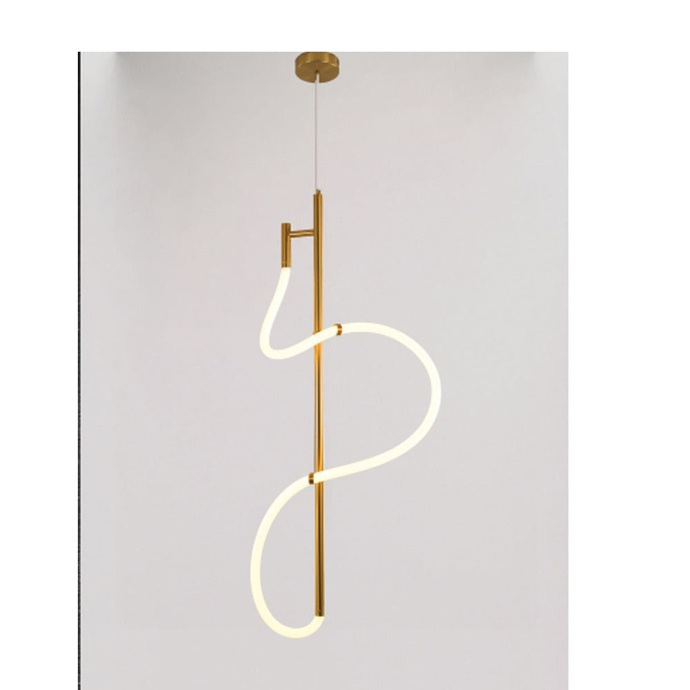 JS-GL-2013-1 - ANTIQUE BRASS METAL Silicon Rope Hanging Light