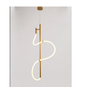 JS-GL-2013-1 - ANTIQUE BRASS METAL Silicon Rope Hanging Light