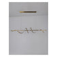 JS-GL-2014-L1200 - Antique Brass Metal & Acrylic Led Hanging Light