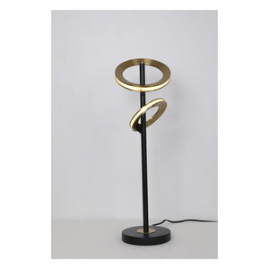 JS-GL-2022-2AB - Antique Brass & Black Metal & Acrylic Modern Table Lamp