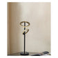 JS-GL-2022-2AB - Antique Brass & Black Metal & Acrylic Modern Table Lamp