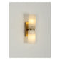 JS-GL-20233-W - Antique Brass Metal & Onyx Marble Wall Light