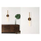 JS-GL-20252-600 BR - Antique Brass Brown Marble & Metal & Acrylic Modern Wall Light