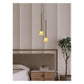 JS-GL-20257-A - Antique Brass Metal & Onyx Marble Hanging Light