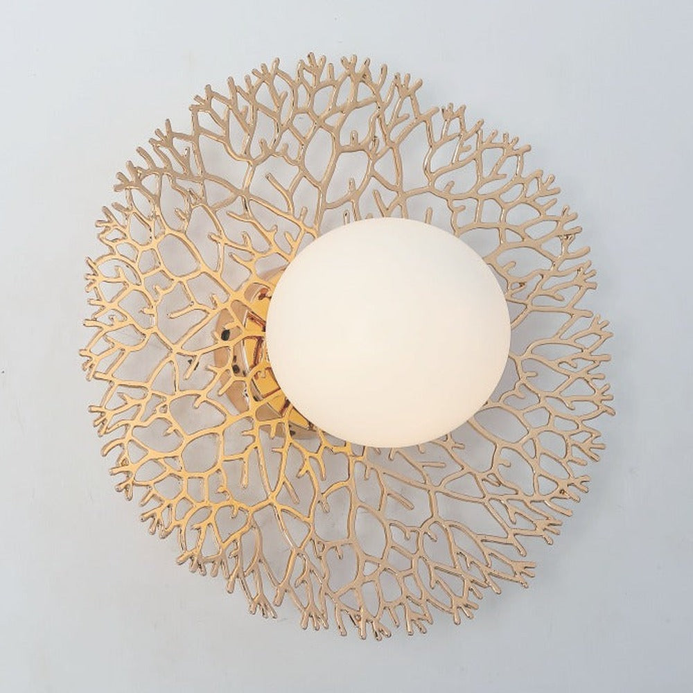 JS-GL-20259-WA - French Gold Metal & Glass Modern Wall Light