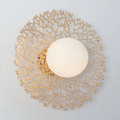 JS-GL-20259-WA - French Gold Metal & Glass Modern Wall Light