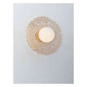 JS-GL-20259-WA - French Gold Metal & Glass Modern Wall Light