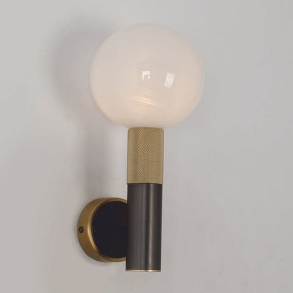 JS-GL-20261-W - Antique Brass & Oil Rubbed Bronze Metal & Glass Modern Wall Light