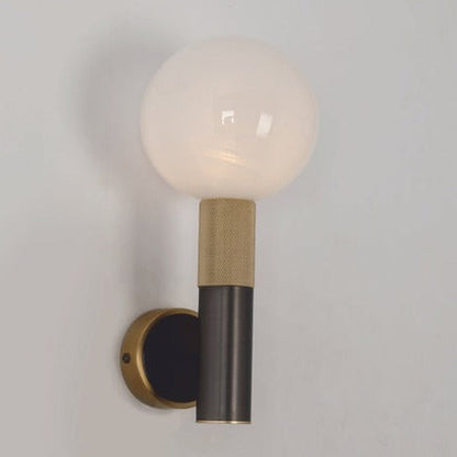 JS-GL-20261-W - Antique Brass & Oil Rubbed Bronze Metal & Glass Modern Wall Light