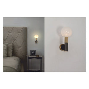 JS-GL-20261-W - Antique Brass & Oil Rubbed Bronze Metal & Glass Modern Wall Light