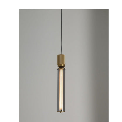 JS-GL-20267-SM - Matt Brass Metal & Acrylic Glass Hanging Light