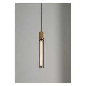 JS-GL-20267-SM - Matt Brass Metal & Acrylic Glass Hanging Light