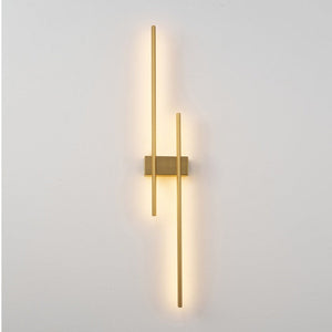 JS-GL-20271 - Matt Brushed Brass Metal & Acrylic Modern Wall Light