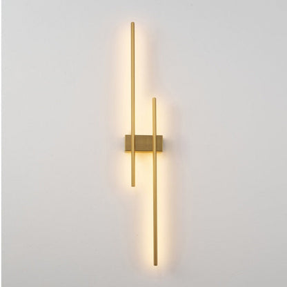 JS-GL-20271 - Matt Brushed Brass Metal & Acrylic Modern Wall Light