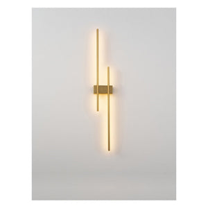 JS-GL-20271 - Matt Brushed Brass Metal & Acrylic Modern Wall Light