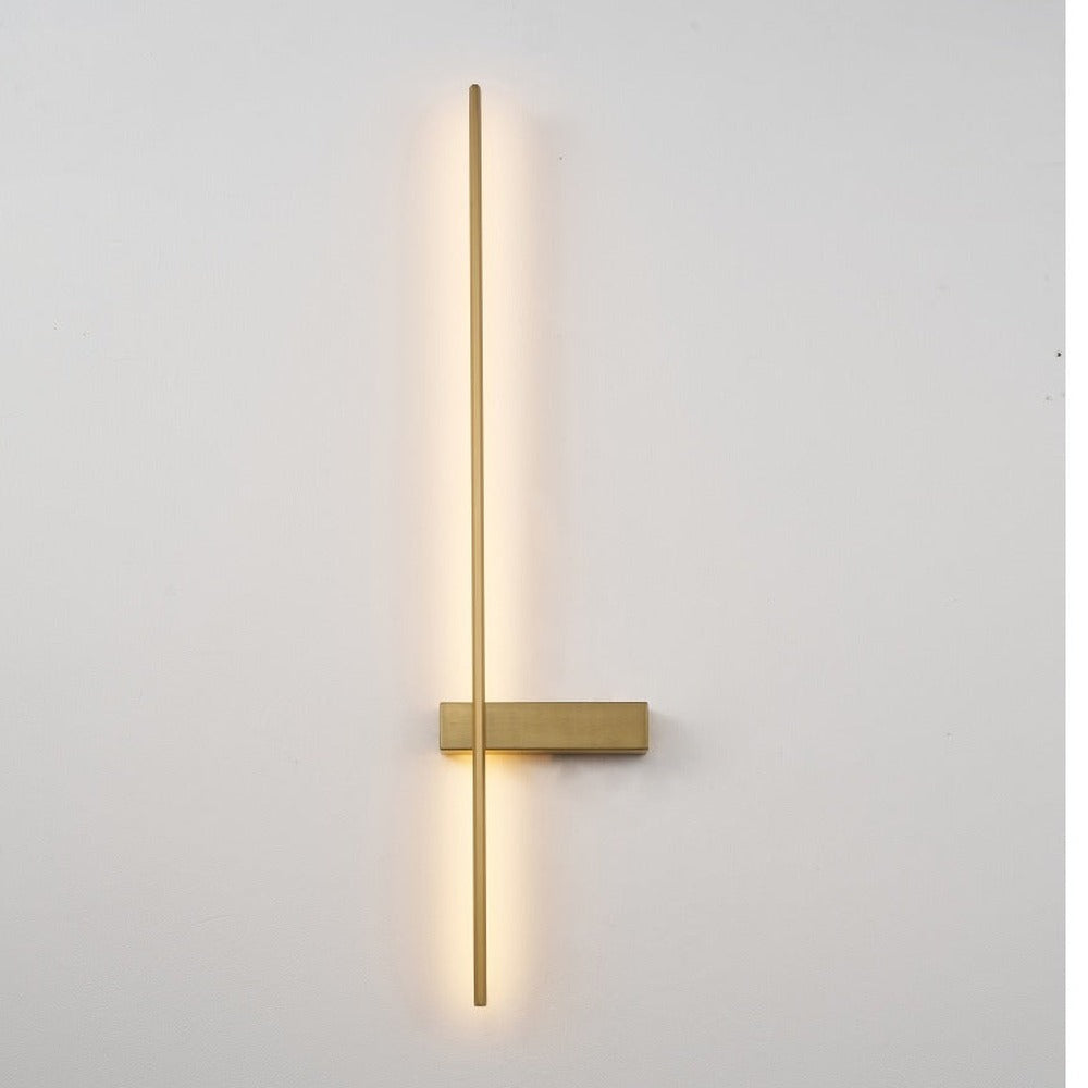 JS-GL-20272 - Matt Brushed Brass Metal & Acrylic Modern Wall Light