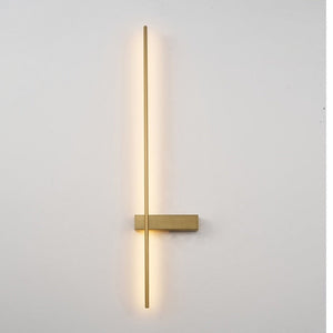 JS-GL-20272 - Matt Brushed Brass Metal & Acrylic Modern Wall Light