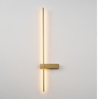 JS-GL-20272 - Matt Brushed Brass Metal & Acrylic Modern Wall Light
