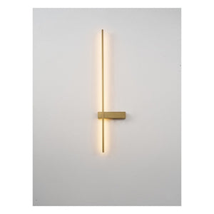 JS-GL-20272 - Matt Brushed Brass Metal & Acrylic Modern Wall Light