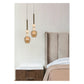 JS-GL-20277-HL - Antique Brass Metal Glass Hanging Light