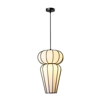 JS-GL-20278-A - Black Metal & Handmade Paper Modern Hanging Light