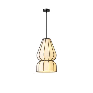 JS-GL-20278-B - Black Metal & Handmade Paper Modern Hanging Light