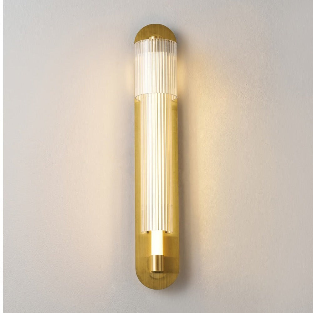 JS-GL-20279-W - Antique Brass Metal & Acrylic Modern Wall Light