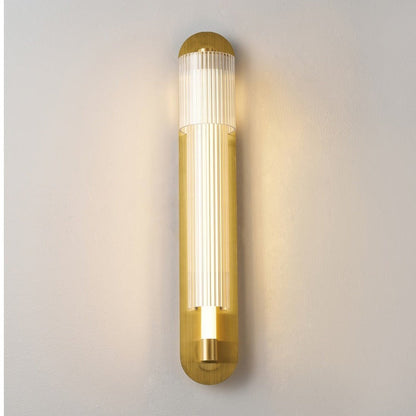 JS-GL-20279-W - Antique Brass Metal & Acrylic Modern Wall Light