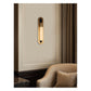 JS-GL-20282 - Antique Brass & Gun Black Metal & Onyx Marble Wall Light