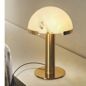 JS-GL-20290-T - Beige & Black Metal & Resin Marble Floor Lamp