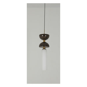 JS-GL-20294-1-CF - Antique Brass Metal & Glass & Marble Luxury Hanging Light