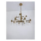 JS-GL-20302-25 - Antique Brass Metal & Onxy Marble Led Chandelier