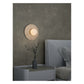 JS-GL-20303 - Black & Cream Metal & Travertino & Glass Modern Wall Light